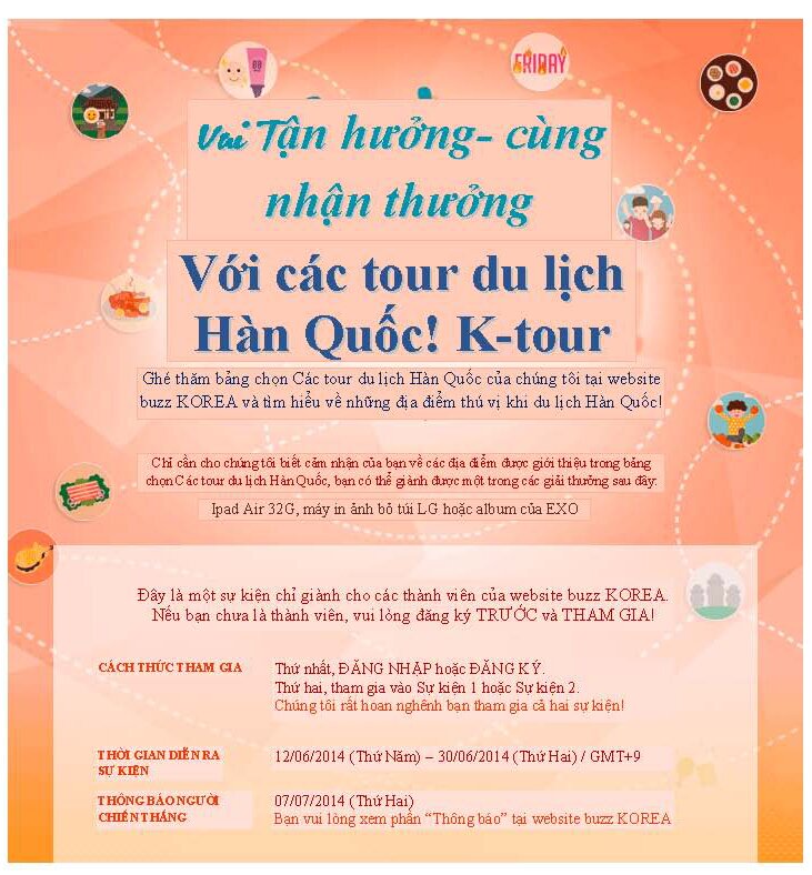 Tour du lịch Hàn Quốc! K-tour